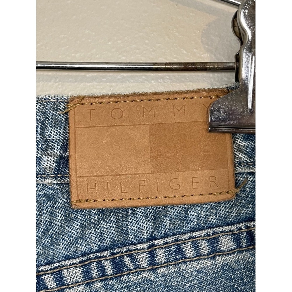 Retro Boyfriend Denim Jean Shorts 6 Light Wash Tommy Hilfiger Western Festival - Picture 7 of 10